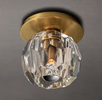 Boule De Clear Crystal Ball Flush Mount-Manorlights