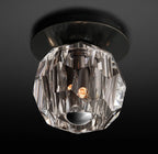 Boule De Clear Crystal Ball Flush Mount-Manorlights