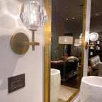 Boule De Clear Crystal Grand Wall Sconce-Manorlights