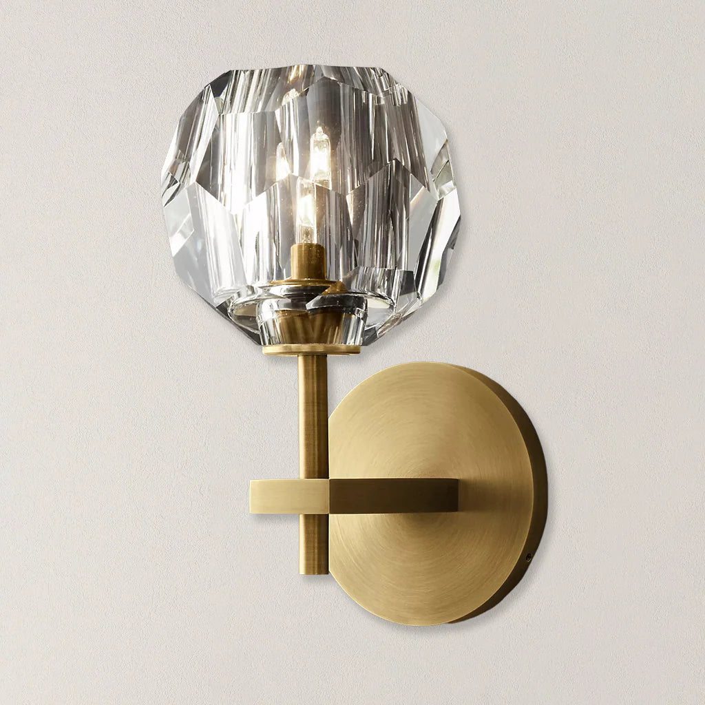 Boule De Clear Crystal Grand Wall Sconce