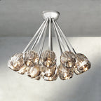 Boule De Clear/ Smoke Cristal Flushmount 24"-Manorlights