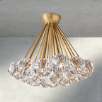 Boule De Clear/ Smoke Cristal Flushmount 24"-Manorlights