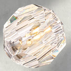 Boule De Clear/ Smoke Cristal Flushmount 24"-Manorlights