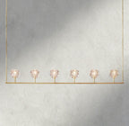 Boule De Cristal Clear Glass Linear Chandelier 48", 60"-Manorlights