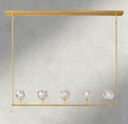 Boule De Cristal Clear Glass Linear Chandelier 48", 60"-Manorlights