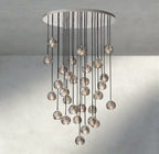 Boule De Cristal Clear/ Smoke Glass Round Cluster Chandelier 14", 19", 24", 30", 40"-Manorlights