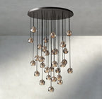 Boule De Cristal Clear/ Smoke Glass Round Cluster Chandelier 14", 19", 24", 30", 40"-Manorlights