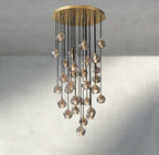 Boule De Cristal Clear/ Smoke Glass Round Cluster Chandelier 14", 19", 24", 30", 40"-Manorlights