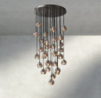 Boule De Cristal Clear/ Smoke Glass Round Cluster Chandelier 14", 19", 24", 30", 40"-Manorlights