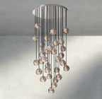 Boule De Cristal Clear/ Smoke Glass Round Cluster Chandelier 14", 19", 24", 30", 40"-Manorlights