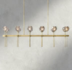 Boule De Cristal Double Linear Chandelier 60"-Manorlights