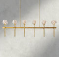 Boule De Cristal Double Linear Chandelier 60"-Manorlights