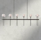 Boule De Cristal Double Linear Chandelier 60"-Manorlights