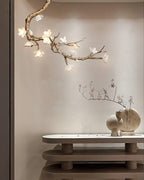 Brass Flower Branch Chandelier-Manorlights