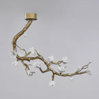 Brass Flower Branch Chandelier-Manorlights