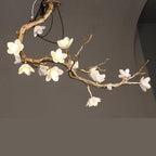 Brass Flower Branch Chandelier-Manorlights