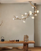 Brass Flower Branch Chandelier-Manorlights