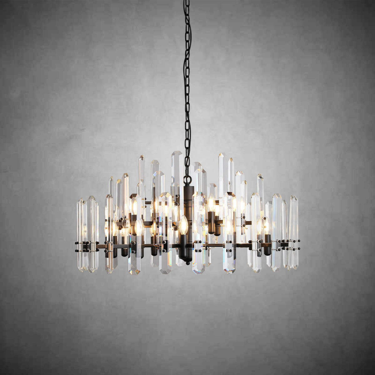 Bonington Crystal Round Chandelier 24"36''48''