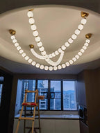 Modern Creative Pearl Necklace Chandelier-Chandeliers-Manorlights