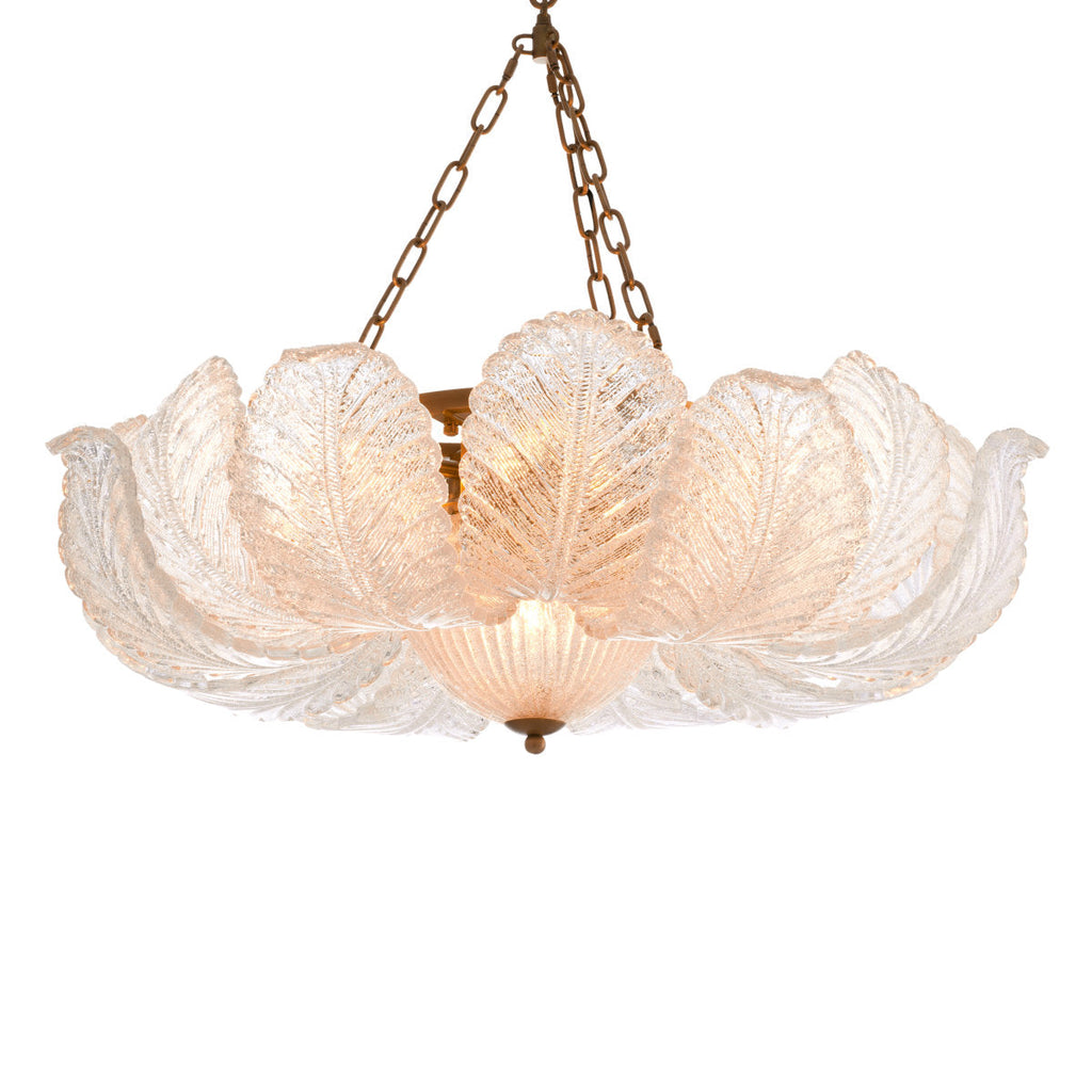 Cabrillo 7-light brass and clear glass chandelier