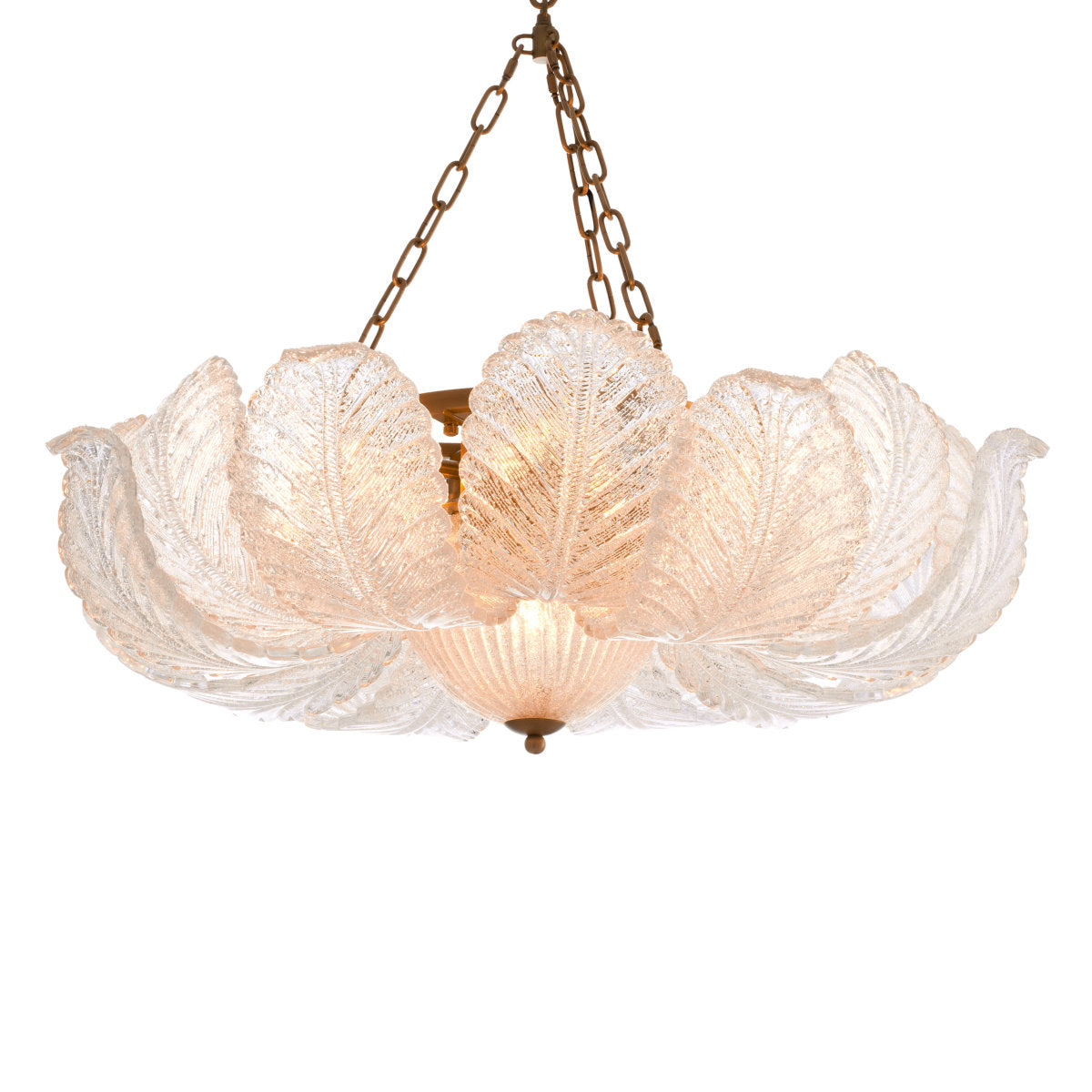 Cabrillo 7-light brass and clear glass chandelier