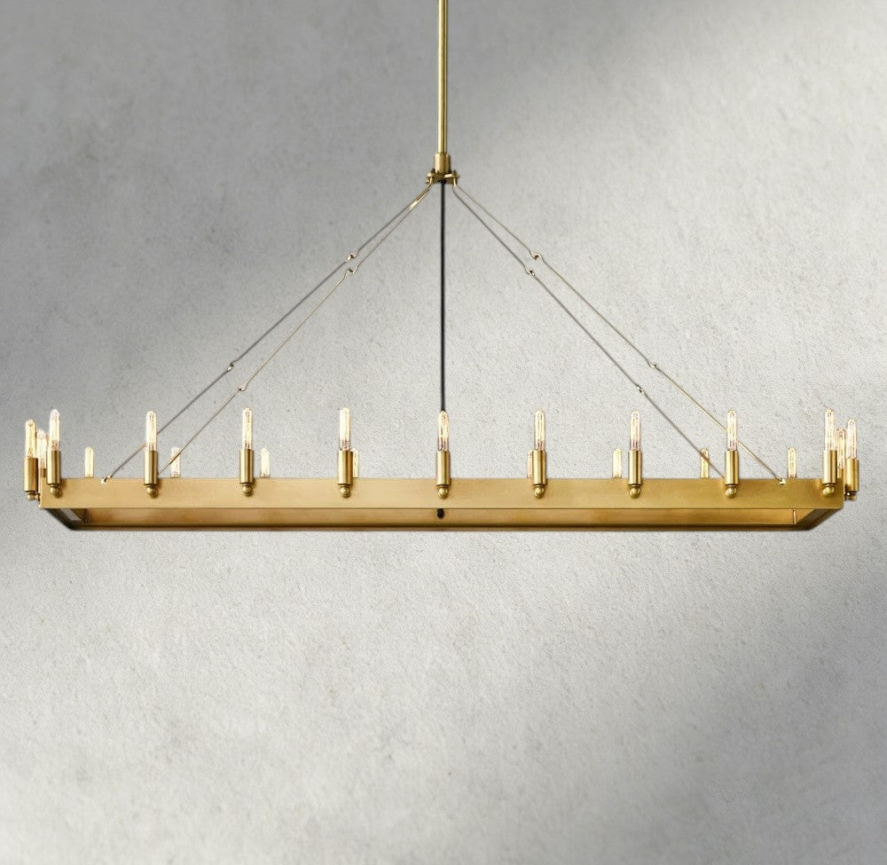 Camino Rectangular Outdoor Chandelier 41", 54"-chandelier-Manorlights