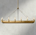 Camino Rectangular Outdoor Chandelier 41", 54"-chandelier-Manorlights