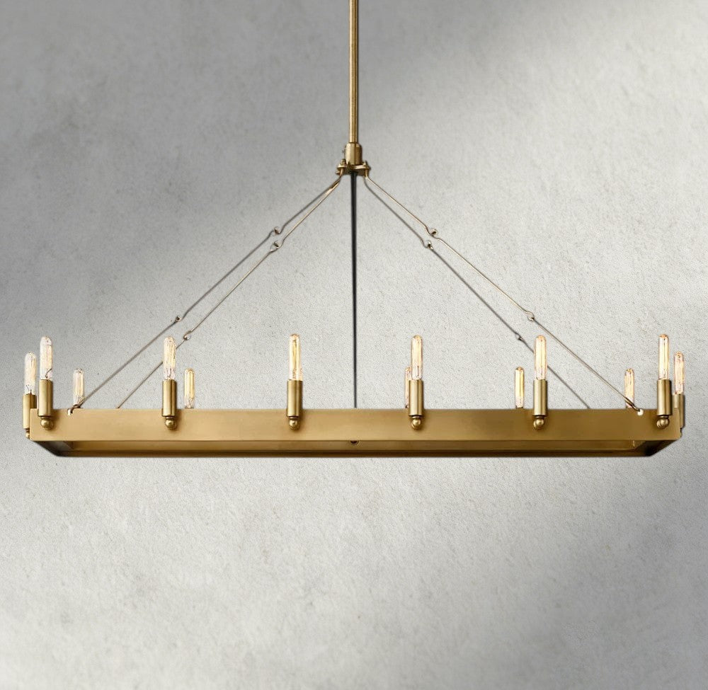 Camino Rectangular Outdoor Chandelier 41", 54"-chandelier-Manorlights