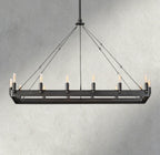 Camino Rectangular Outdoor Chandelier 41", 54"-chandelier-Manorlights