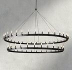 Camino Vintage Filament Two-Tier Chandelier 38", 50", 63", 71"-chandelier-Manorlights