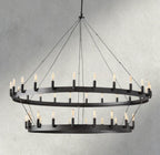Camino Vintage Filament Two-Tier Chandelier 38", 50", 63", 71"-chandelier-Manorlights