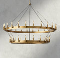 Camino Vintage Filament Two-Tier Chandelier 38", 50", 63", 71"-chandelier-Manorlights