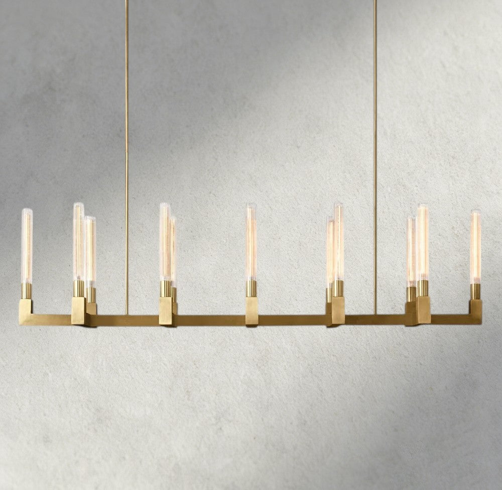 Cannele Linear Chandelier 55", 67"-chandelier-Manorlights