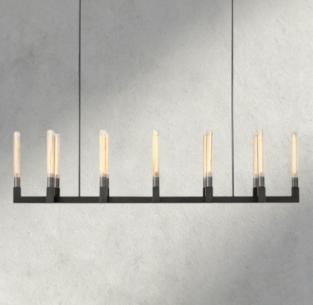 Cannele Linear Chandelier 55", 67"-chandelier-Manorlights