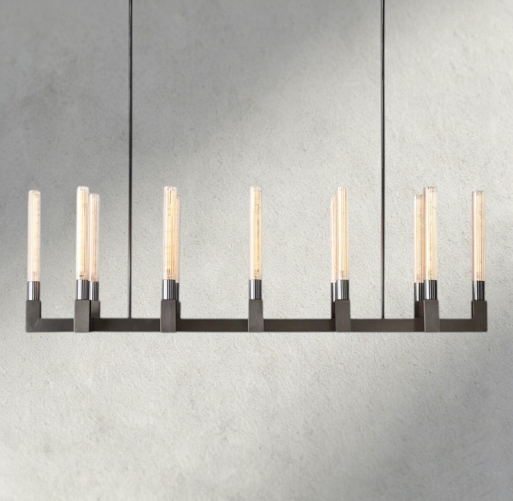 Cannele Linear Chandelier 55", 67"-chandelier-Manorlights
