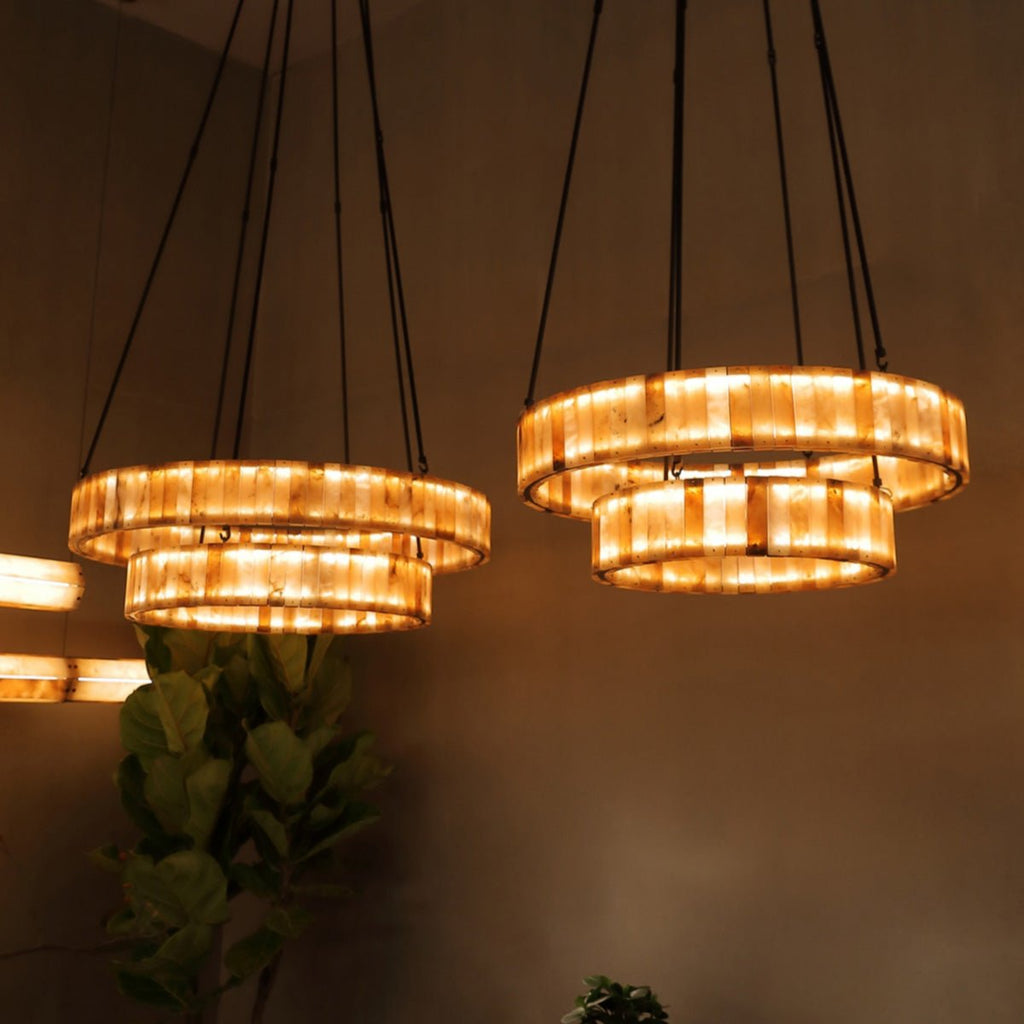 Carey Eterna Alabaster Round Chandelier - 35"Manorlights