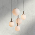 28" / MATTE OPAL Casen Round Chandelier 20", 28", 34", 43"