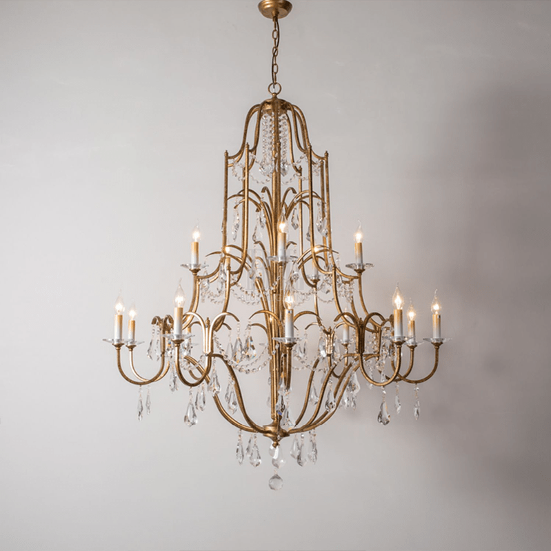 Caspian Vintage Candle Art Brass Chandelier For Living Room-chandeliers for dining room,chandeliers for stairways,chandeliers for foyer,chandeliers for bedrooms,chandeliers for kitchen,chandeliers for living room-Manorlights-47.2"-Manorlights
