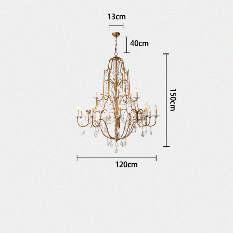 Caspian Vintage Candle Art Brass Chandelier For Living Room-chandeliers for dining room,chandeliers for stairways,chandeliers for foyer,chandeliers for bedrooms,chandeliers for kitchen,chandeliers for living room-Manorlights-Manorlights