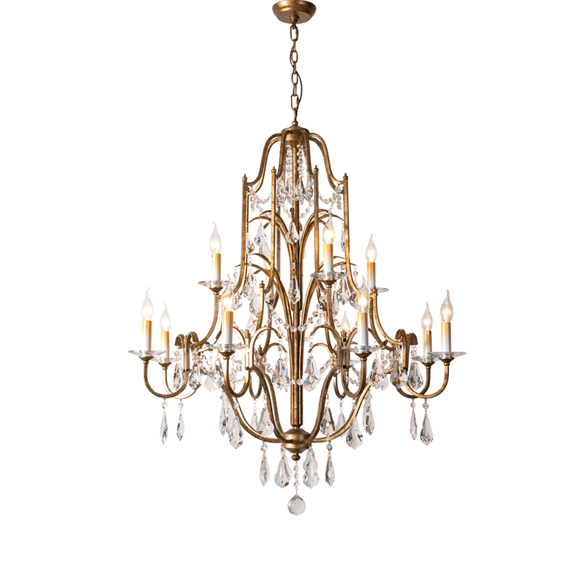 Caspian Vintage Candle Art Brass Chandelier For Living Room-chandeliers for dining room,chandeliers for stairways,chandeliers for foyer,chandeliers for bedrooms,chandeliers for kitchen,chandeliers for living room-Manorlights-Manorlights