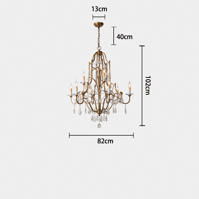Caspian Vintage Candle Art Brass Chandelier For Living Room-chandeliers for dining room,chandeliers for stairways,chandeliers for foyer,chandeliers for bedrooms,chandeliers for kitchen,chandeliers for living room-Manorlights-Manorlights