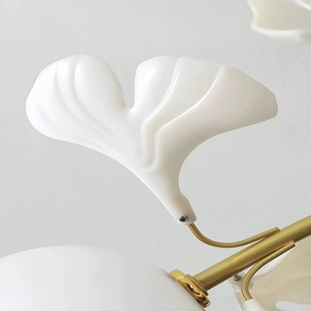 Ceramic Ginkgo Glass Ceiling Lamp - 7+6 Heads 39.4"X H 11.8"Manorlights