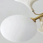 Ceramic Ginkgo Glass Ceiling Lamp - 7+6 Heads 39.4"X H 11.8"Manorlights