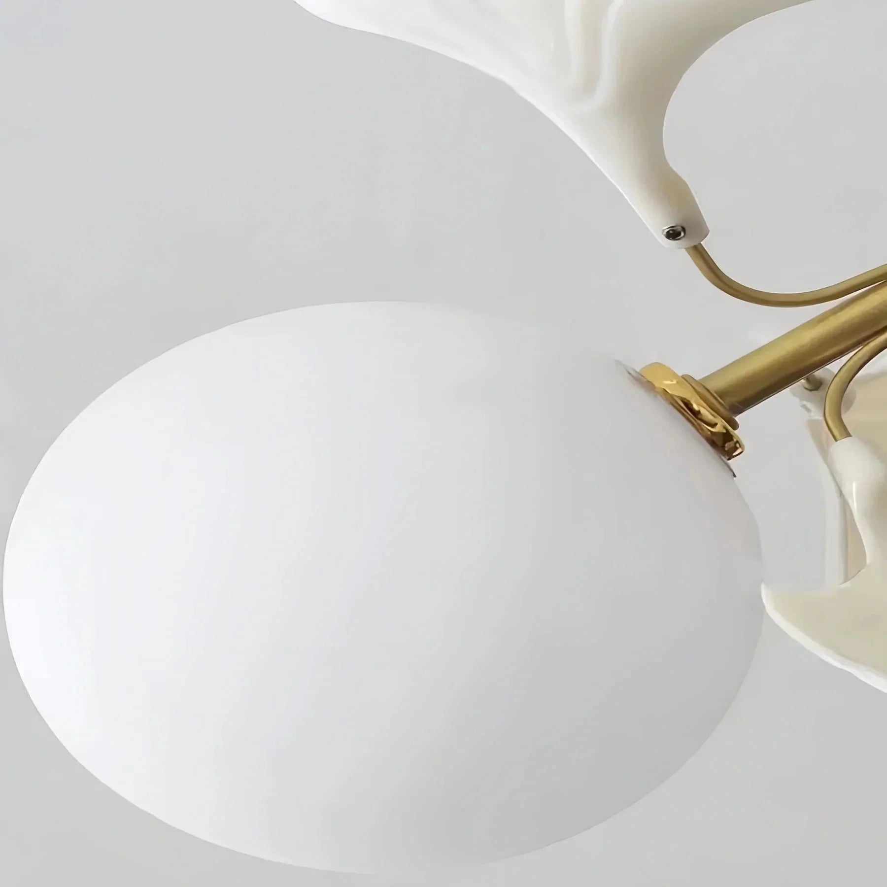 Ceramic Ginkgo Glass Ceiling Lamp - 7+6 Heads 39.4"X H 11.8"Manorlights