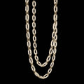Chain Alabaster Link Chandelier - ∅ 19.7″ x H 59.1″Gold & White -  Manorlights