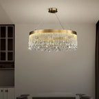 Zara Gold Crystal Chandelier for Living Room & Dining Room-Crystal Chandelier-Manorlights