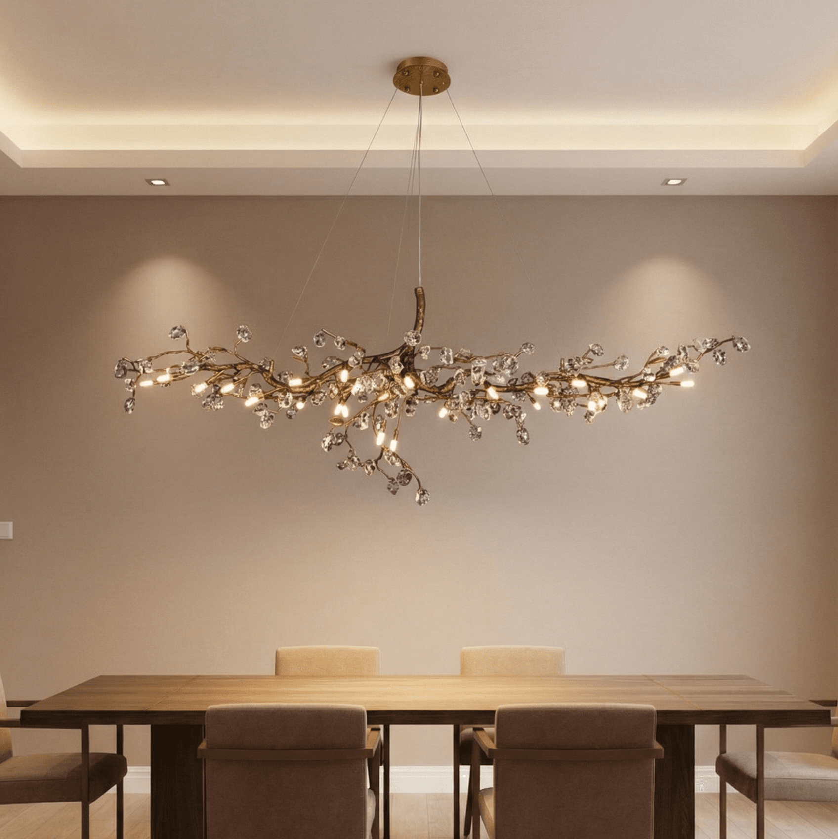 Cherry Blossom Branch Tree Chandelier-Manorlights