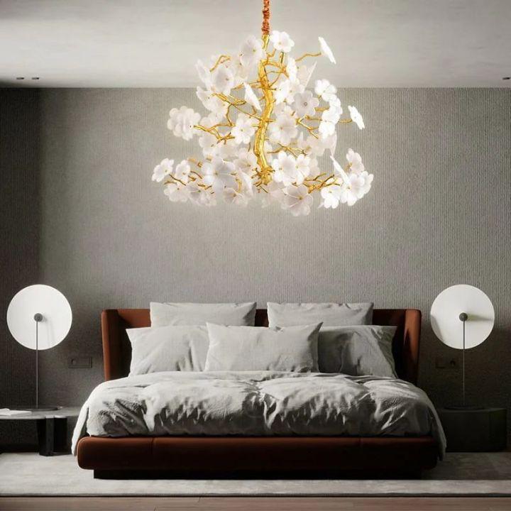 Cherry Dining Room Branch Chandelier-Manorlights