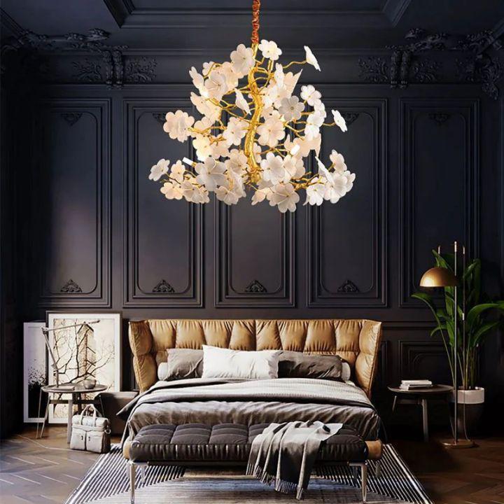 Cherry Dining Room Branch Chandelier-Manorlights