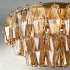 Chiara Clear/ Smoke Glass Flushmount 17", 22"-Flush Mount-Manorlights